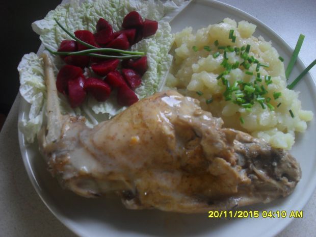 Królik w sosie śmietankowym