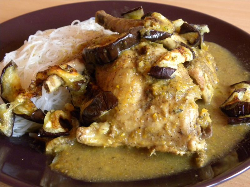 Królik z pieczonym bakłażanem Królik z pieczonym bakłażanem