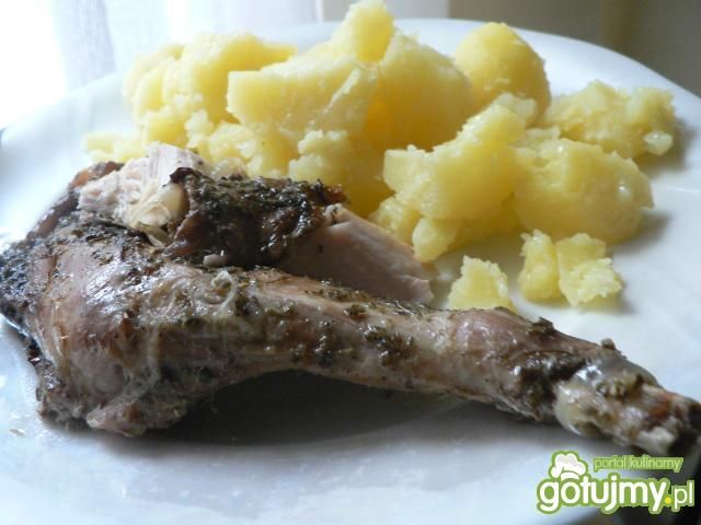 Królik zapiekany z majerankiem Królik zapiekany z majerankiem