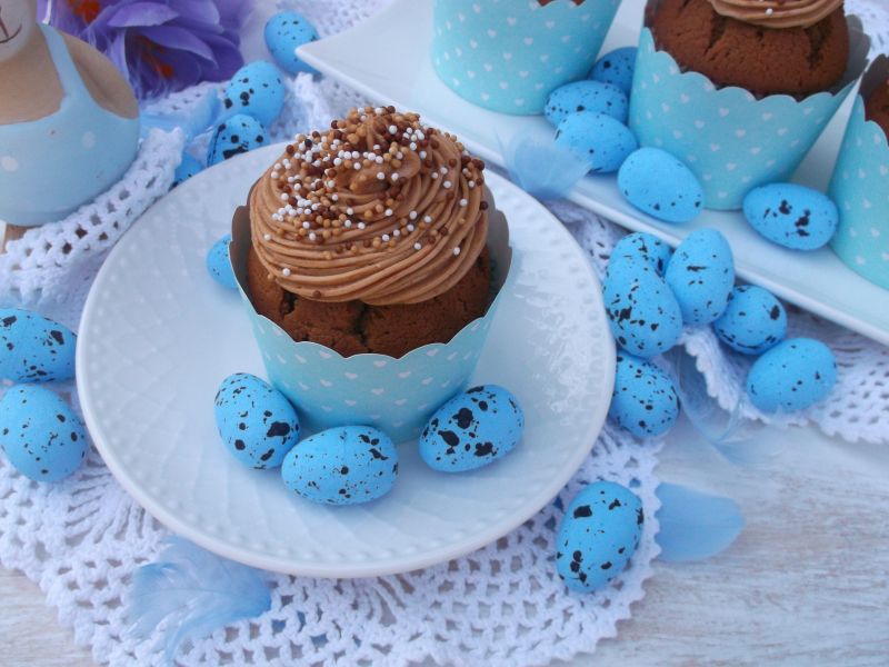 Krówkowe muffinki z kremem Krówkowe muffinki z kremem