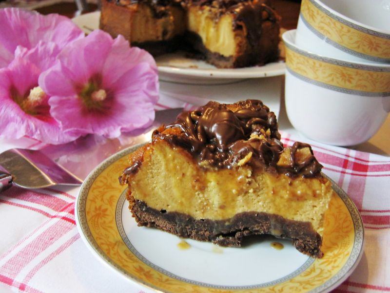 Krówkowy sernik Krówkowy sernik