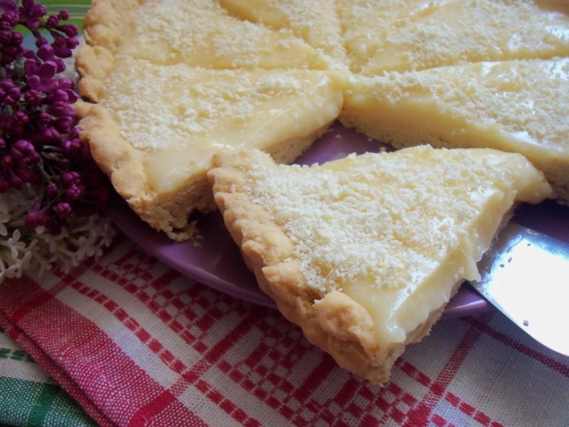 Krucha tarta z kremem waniliowym Krucha tarta z kremem waniliowym