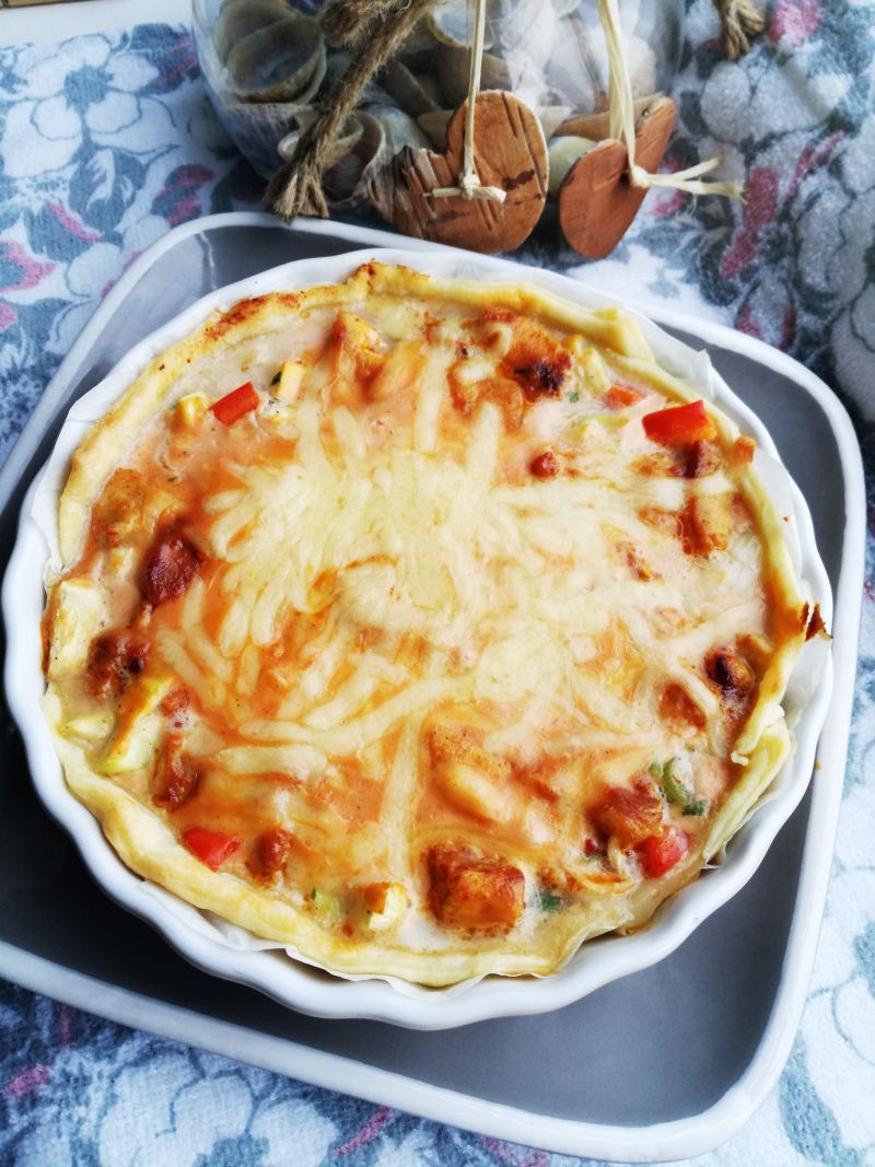Krucha tarta z kurczakiem i papryką Krucha tarta z kurczakiem i papryką
