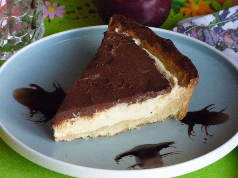 Krucha tarta z lekkim czekoladowym kremem Krucha tarta z lekkim czekoladowym kremem