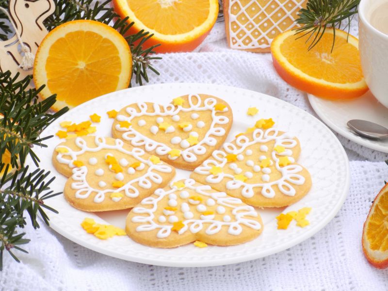 Kruche ciasteczka cytrusowe z lukrem   Kruche ciasteczka cytrusowe z lukrem