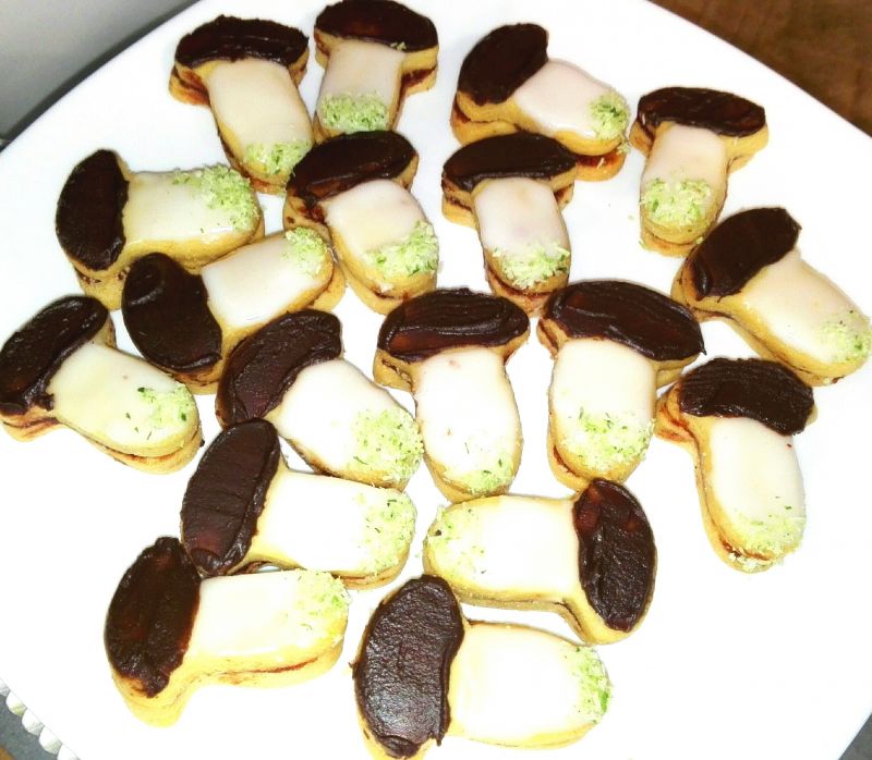 Kruche ciasteczka grzybki