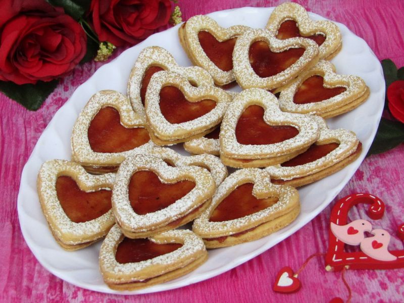 Kruche ciasteczka walentynkowe Kruche ciasteczka walentynkowe