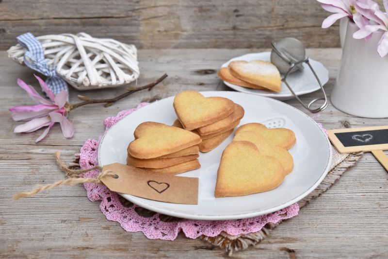 Kruche ciasteczka waniliowe serduszka