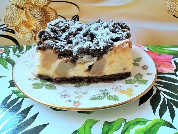 Kruche ciasto kakaowe z gruszką Kruche ciasto kakaowe z gruszką