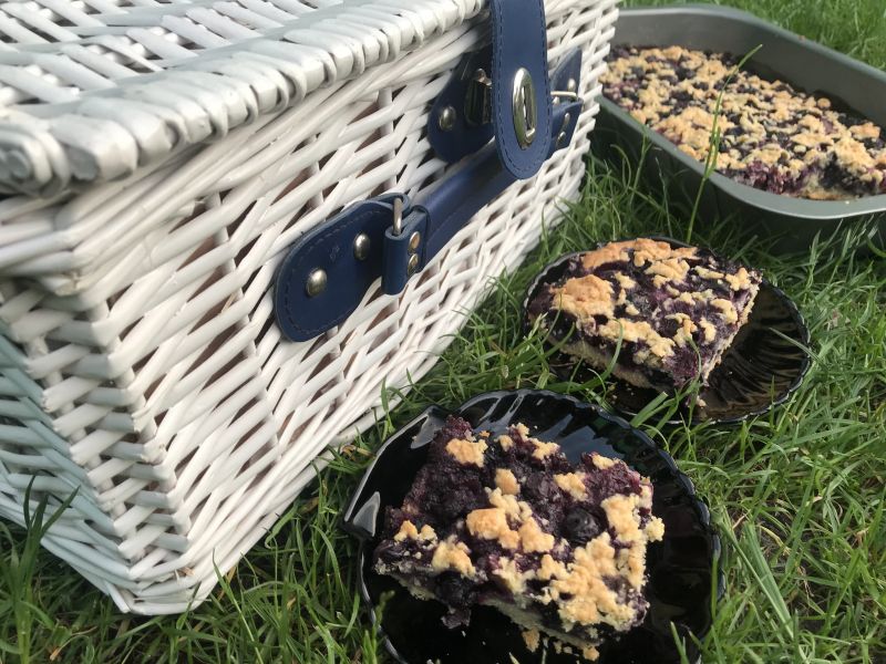 Kruche ciasto z borówkami (wersja bezglutenowa)