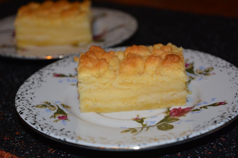 Kruche ciasto z budyniem Kruche ciasto z budyniem