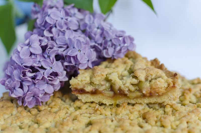 Kruche ciasto z rabarbarem 