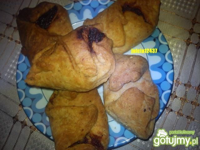 Kruche rogaliki z marmoladą różaną