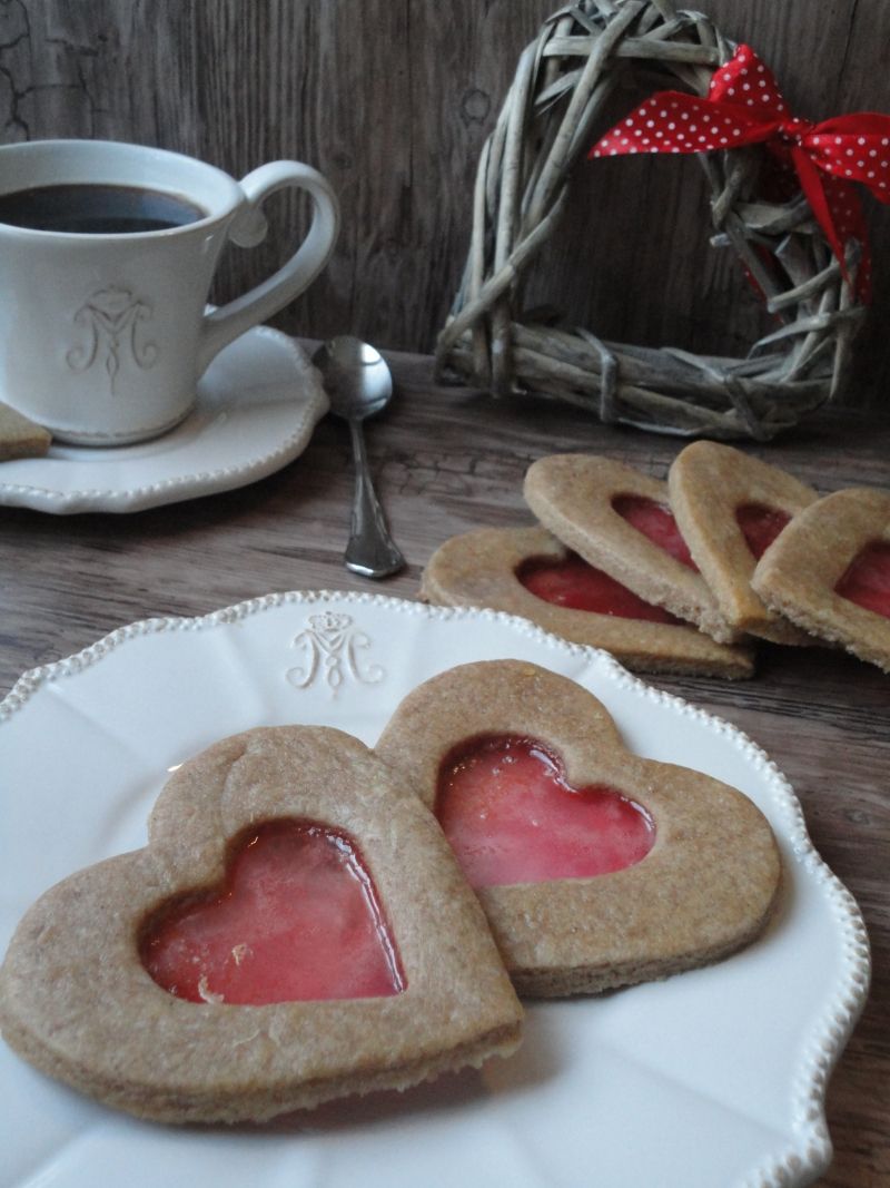  Kruche serduszka z witrażem