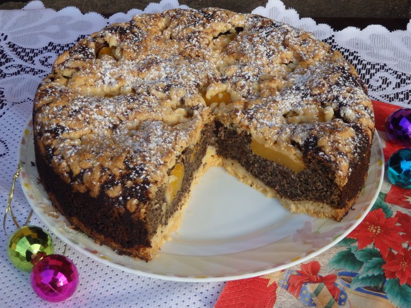 Kruchy placek makowy