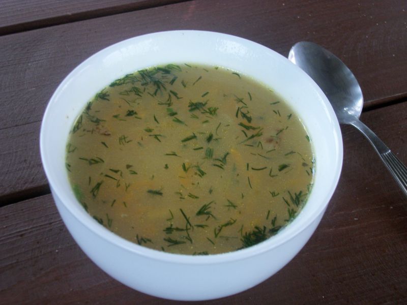 Krupnik na żeberku wieprzowym