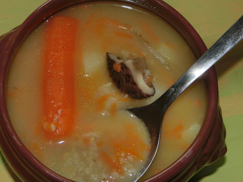 Krupnik z grzybami shitake  Krupnik z grzybami shitake