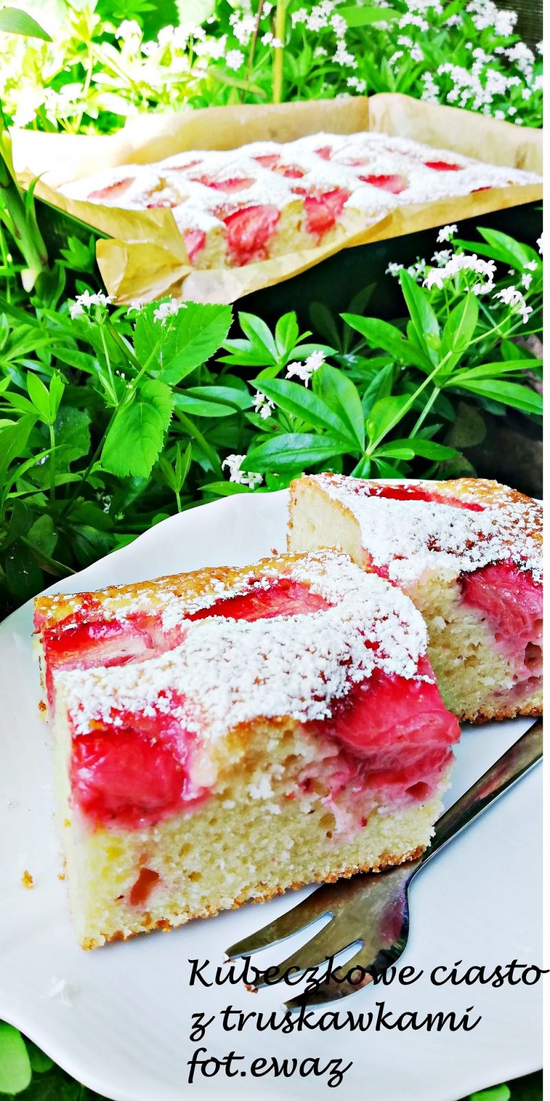 Kubeczkowe ciasto truskawkowe