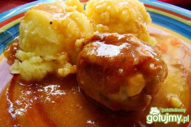 Kulki mięsno jajeczne w sosiku  Kulki mięsno jajeczne w sosiku