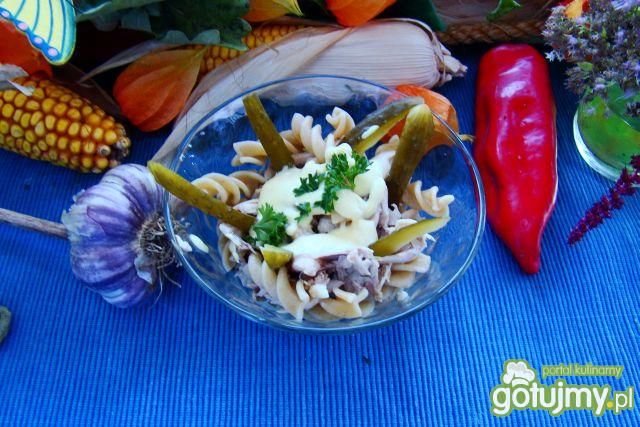 Kurczaczek z makaronem i z ogórkiem Kurczaczek z makaronem i z ogórkiem