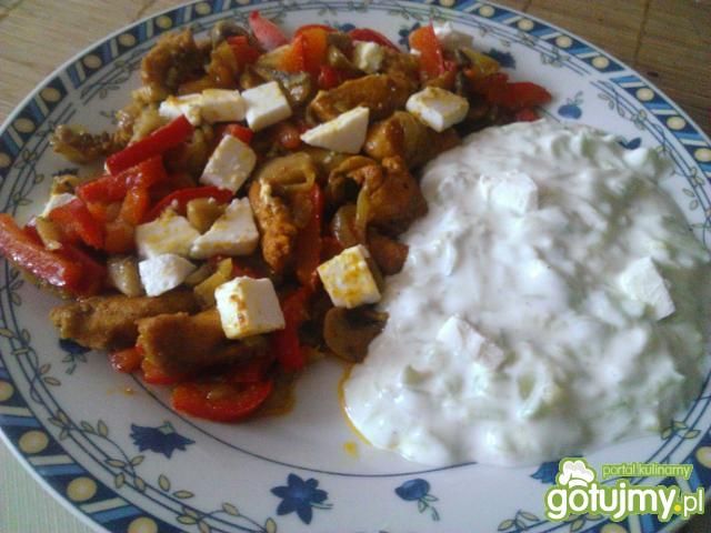 Kurczak a'la mexiko z fetą Kurczak a'la mexiko z fetą