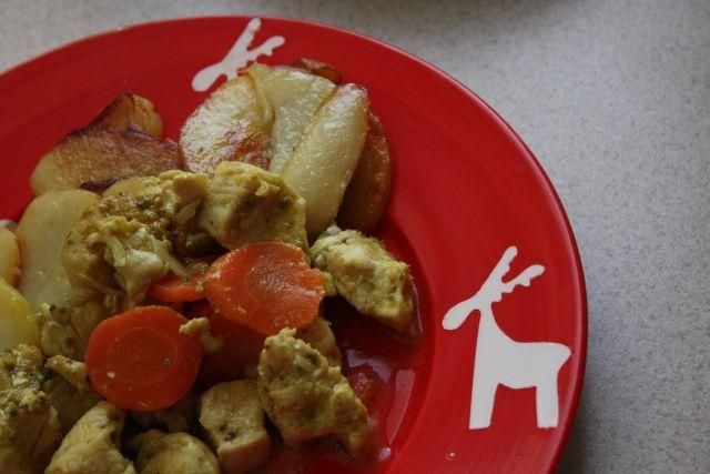 Kurczak Curry duszony z warzywami Kurczak Curry duszony z warzywami