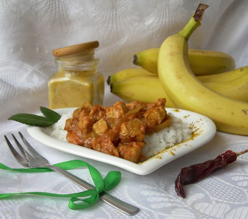 Kurczak curry z bananem Kurczak curry z bananem