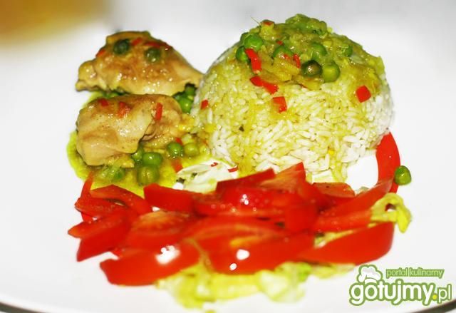 Kurczak curry z groszkiem