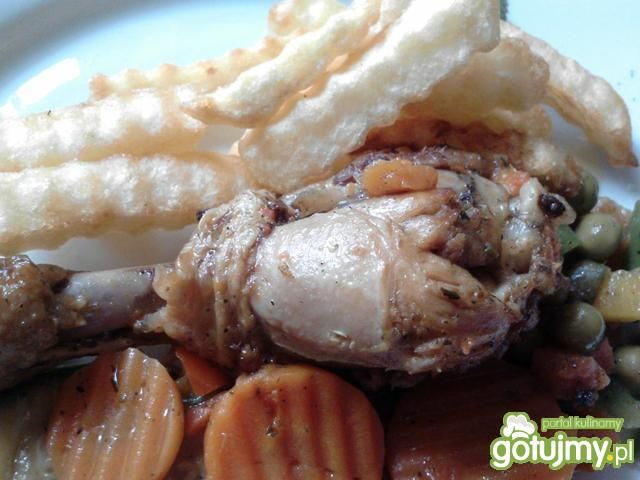 Kurczak duszony z warzywami