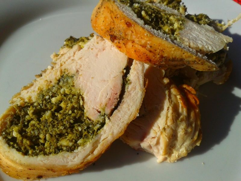 Kurczak faszerowany szpinakiem i fetą  Kurczak faszerowany szpinakiem i fetą