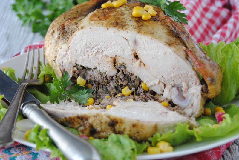 Kurczak faszerowany wołowiną
