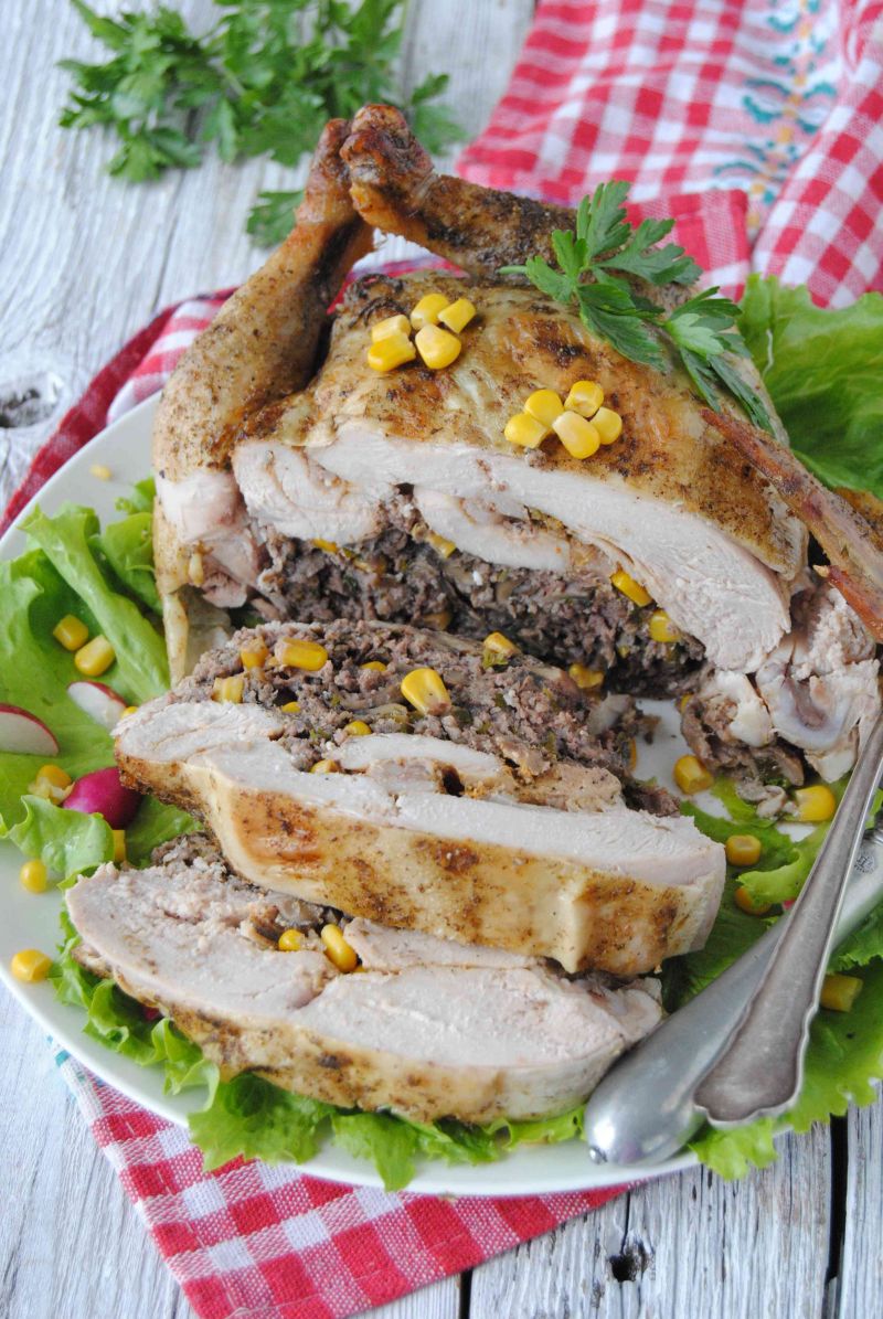 Kurczak faszerowany wołowiną