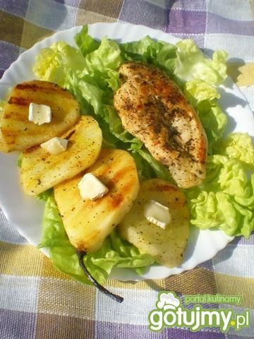 Kurczak grillowany z gruszką