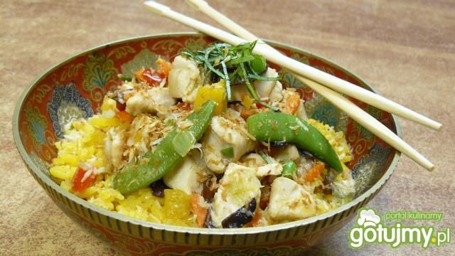 Kurczak kokosowy z ryżem curry Kurczak kokosowy z ryżem curry