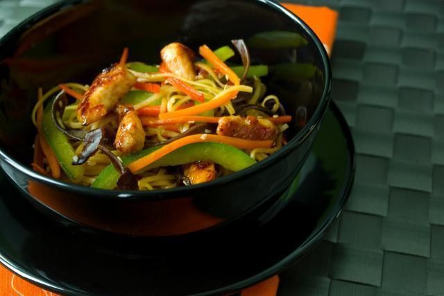 Kurczak miodowy z makaronem Kurczak miodowy z makaronem