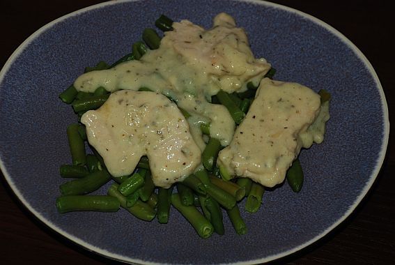 Kurczak na zielonej fasolce