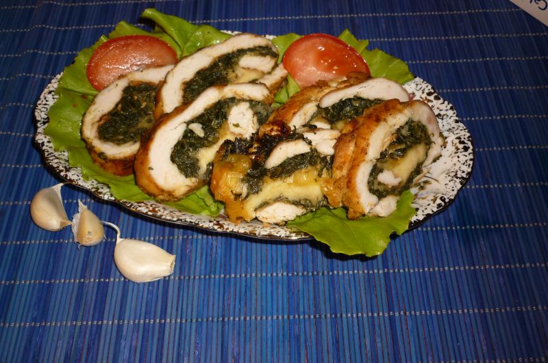 Kurczak nadziany szpinakiem i serem Kurczak nadziany szpinakiem i serem