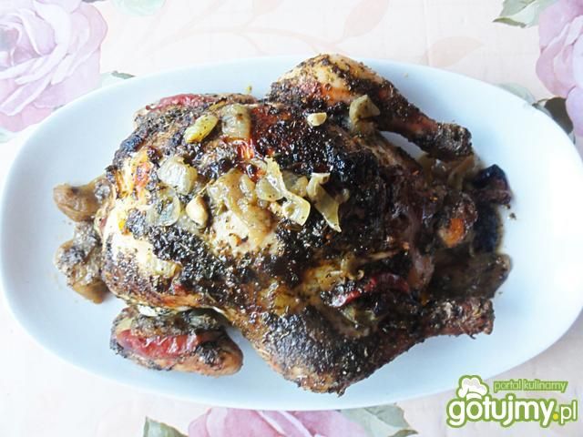 Kurczak nadziewany kaszą gryczaną i jabł