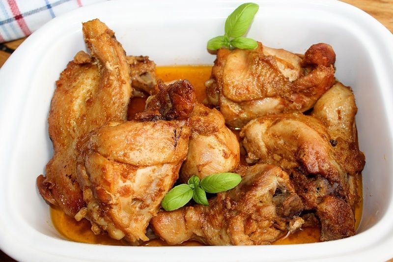 Kurczak pieczony w marynacie z masła orzechowego 