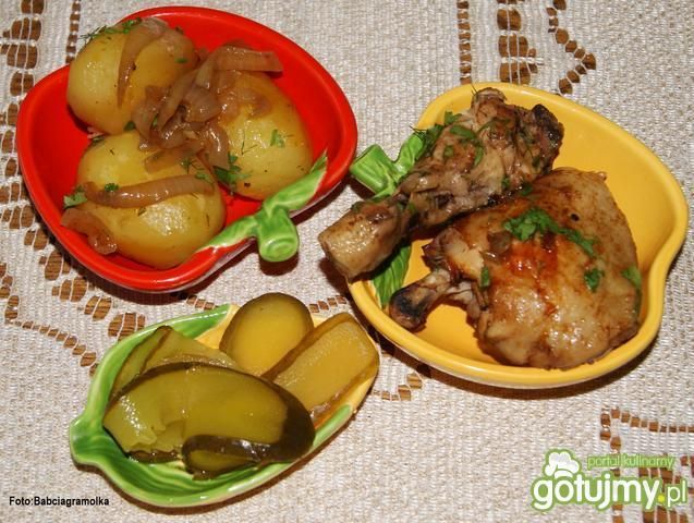 Kurczak pieczony w porzeczkowej glazurze