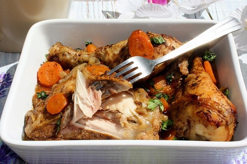 Kurczak pieczony z warzywami o smaku wędzonym