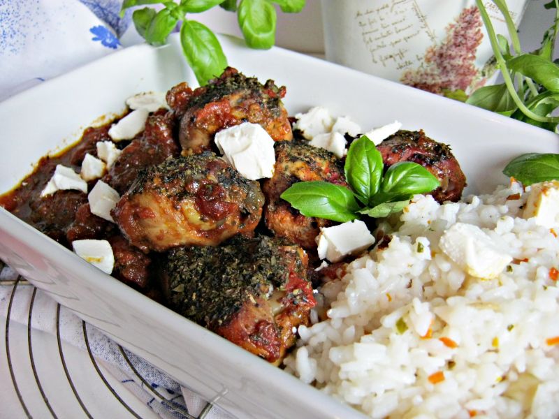 Kurczak po włosku - z ziołami w pomidorach