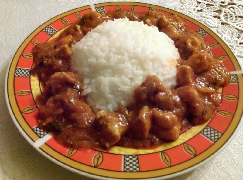 Kurczak słodko- kwaśny z mango i papryką