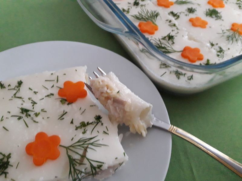 Kurczak w białym płaszczu