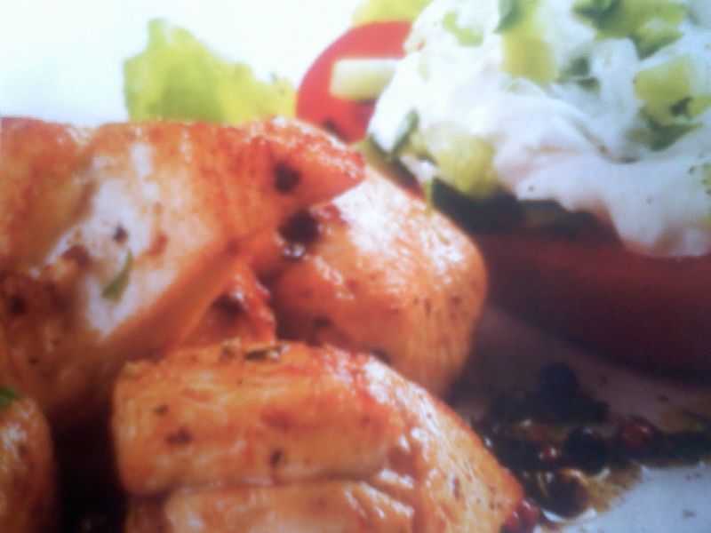 Kurczak w cydrze i kolorowym pieprzu