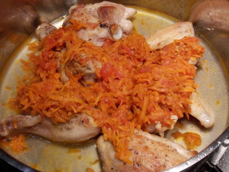 Kurczak w marchewce z bobem