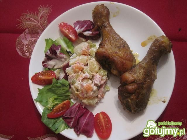 Kurczak w marynacie miodowej- pieczony