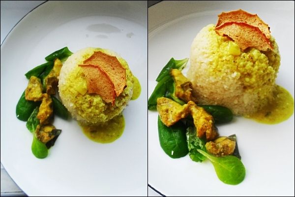 Kurczak w mleku kokosowym i suszonych jabłkach Kurczak w mleku kokosowym i suszonych jabłkach