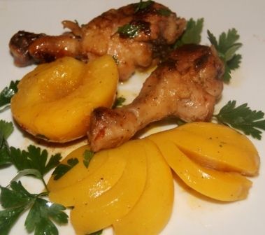 Kurczak w ostrych brzoskwiniach