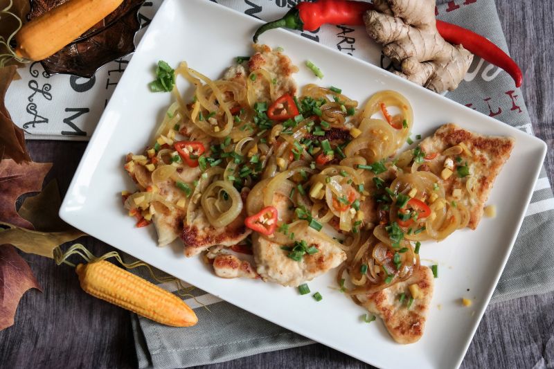 Kurczak w ostrym sosie  Kurczak w ostrym sosie